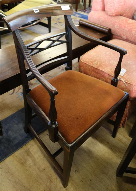 Mahogany elbow chair